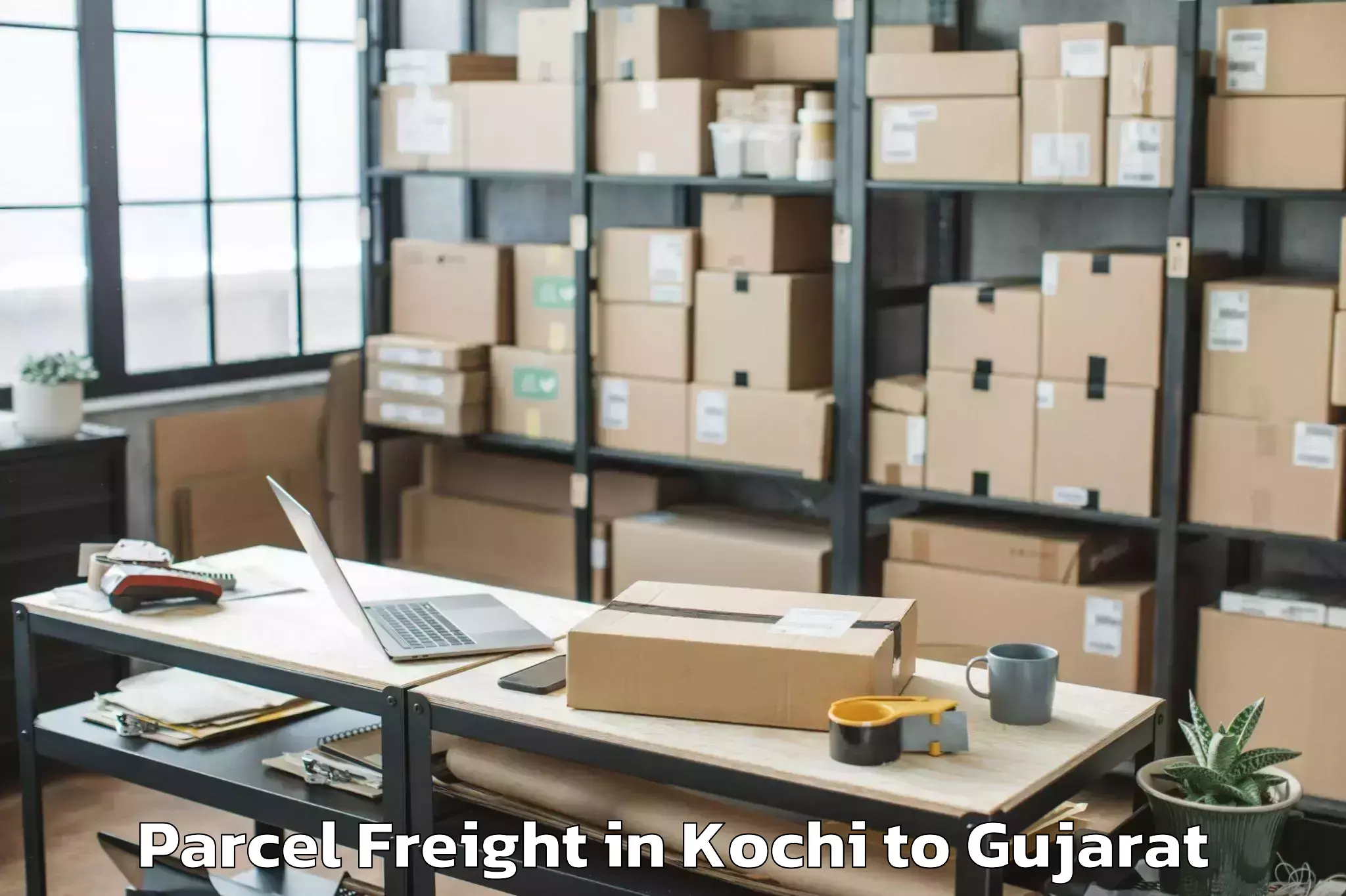 Top Kochi to Chotila Parcel Freight Available